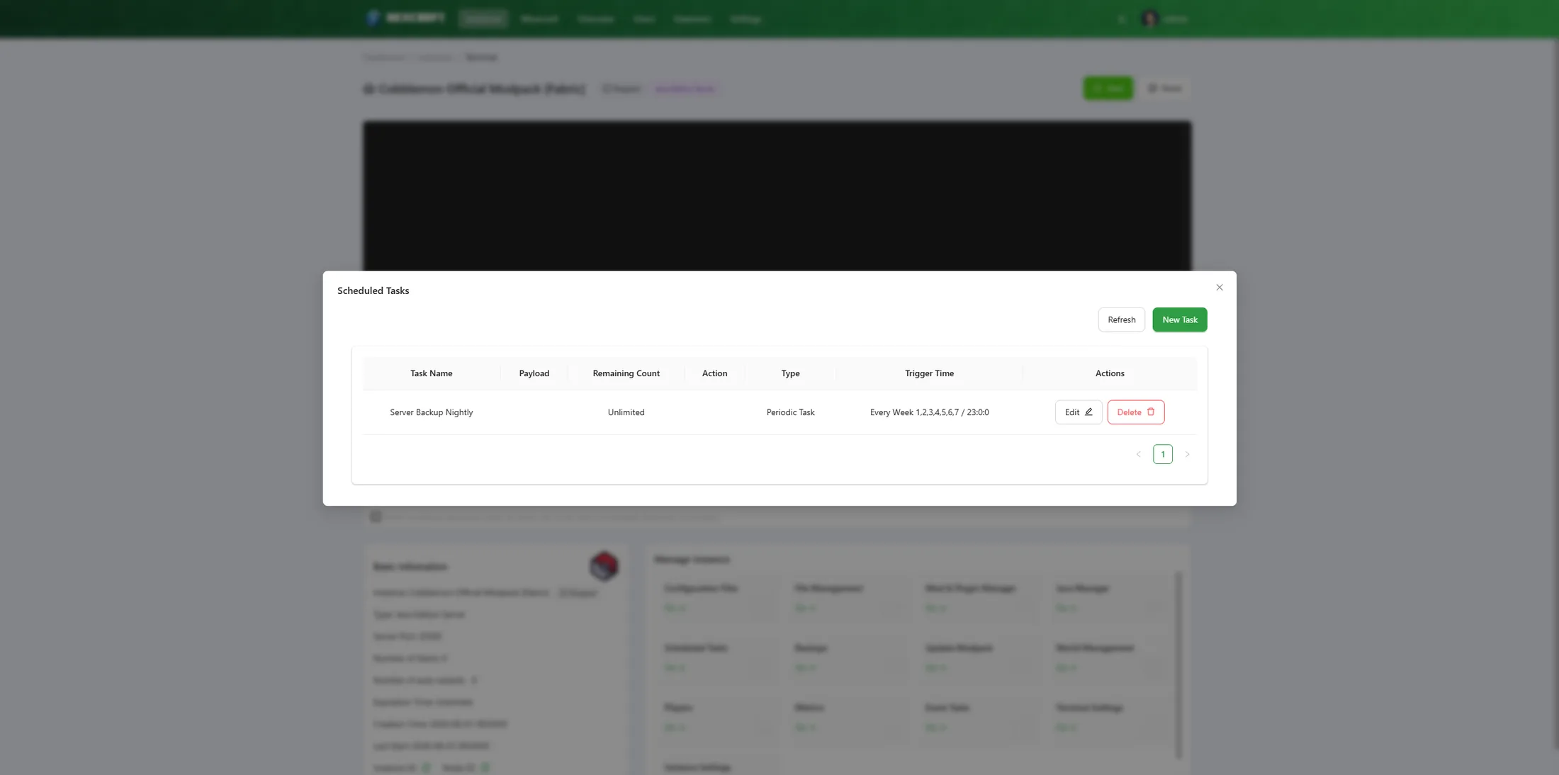 Scheduled Tasks — run commands or power actions on a schedule